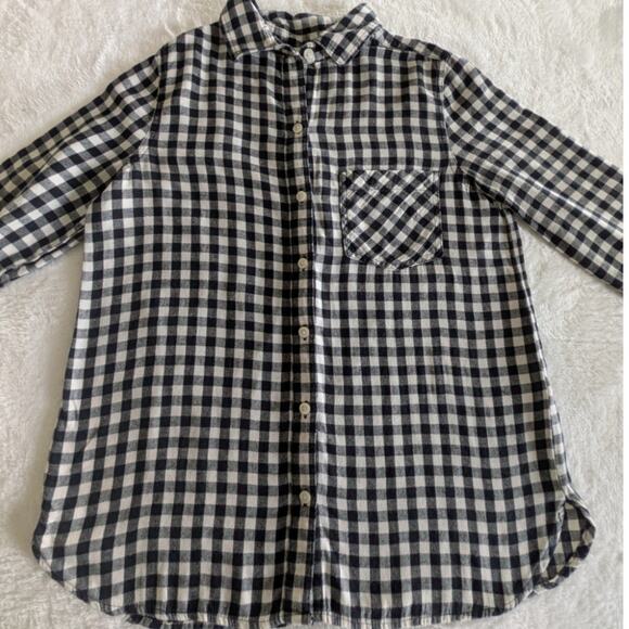 Old Navy Shirt Womens Small Gigham Plaid Button Down 'The Classic Shirt' Flannel - Picture 4 of 9